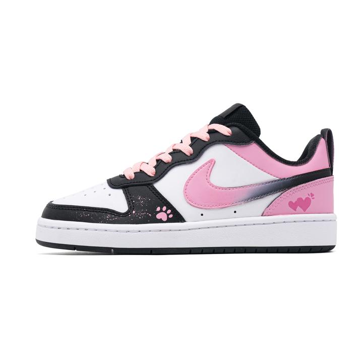 【定制球鞋】Nike Court Borough甜美猫爪舒适百搭时尚低帮粉色板鞋