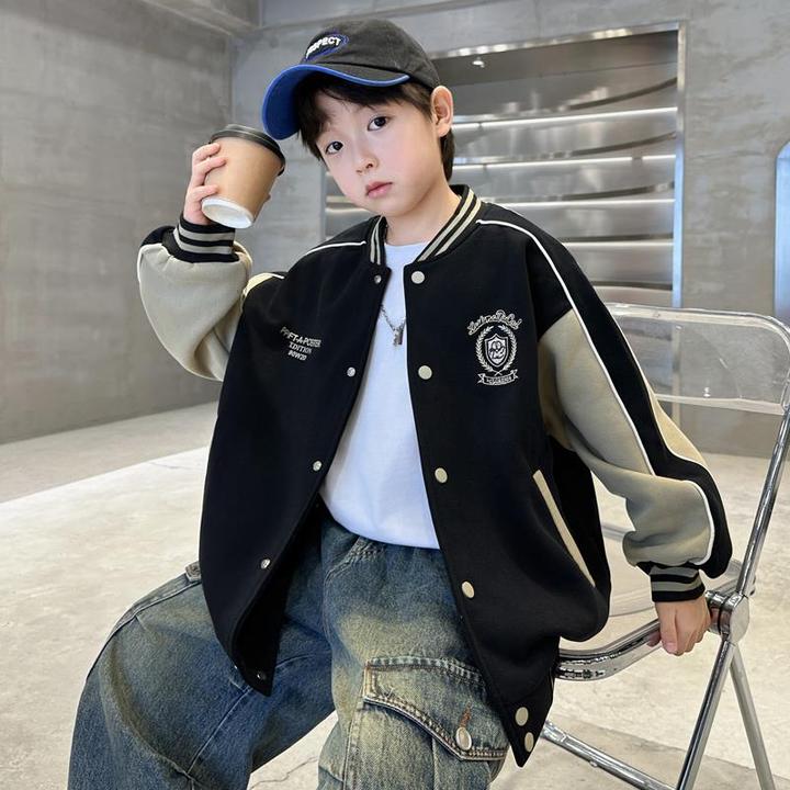 男童棒球服春秋款2024新款潮儿童秋装外套薄款中大童夹克上衣炸街