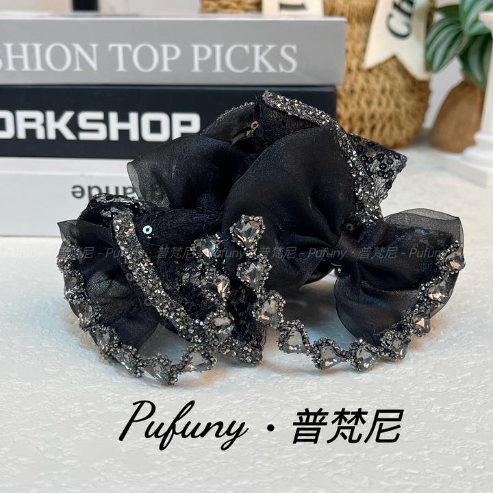 【浮生】巴黎王妃高级感气质蝴蝶结11cm抓夹时尚鲨鱼夹女发夹