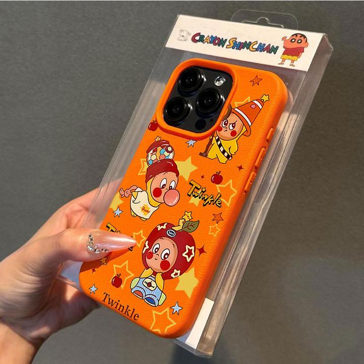趣味星星小人适用苹果16p/15手机壳iPhone14promax13荔枝纹12防摔