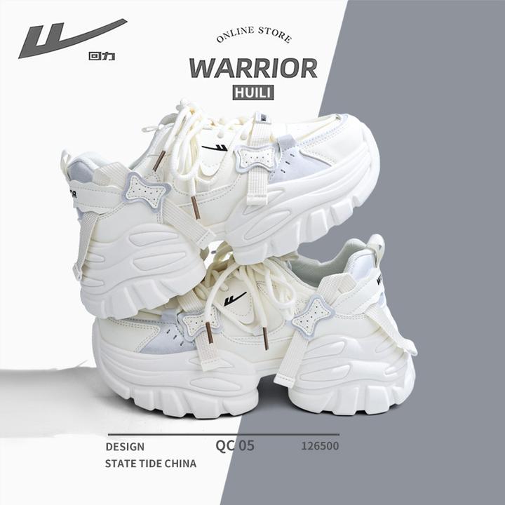 回力女鞋多巴胺厚底显高小个子老爹鞋新款皮面防水休闲百搭运动鞋