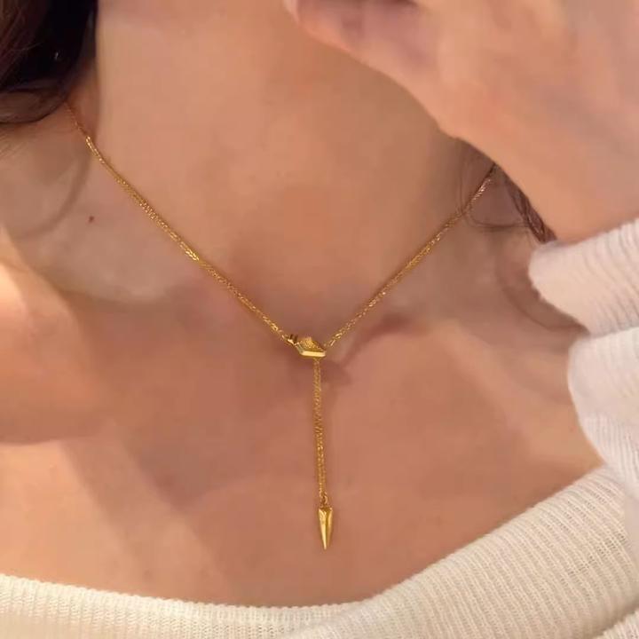 合金项链 蛇头项链女轻奢小众设计感个性时尚复古气质锁骨链配饰