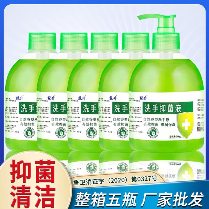 【整箱五瓶】龍升抑菌洗手液自然清香型滋润清洁儿童通用瓶装家用