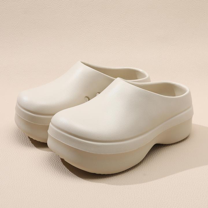 包头拖鞋女2025新款夏季外穿厚底小个子防水厨师鞋软底一脚蹬凉拖