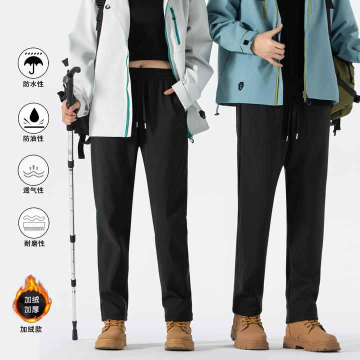 冬季新款加绒加厚机能冲锋裤户外情侣休闲运动防风裤