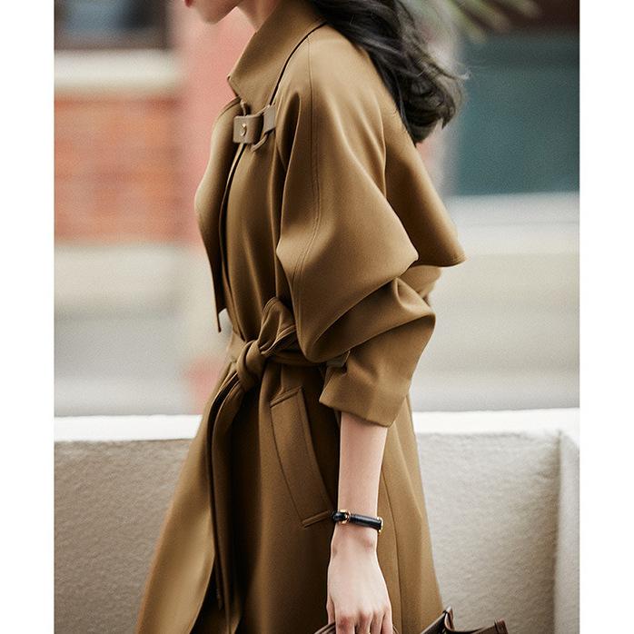 法劳格风衣外套女款中长款 春秋外套2025新款女装秋装 女士时尚垂