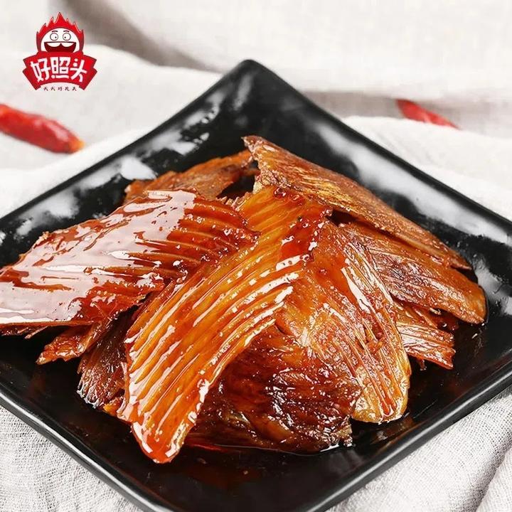 #824好照头黄金渔翅鱼排鱼尾鱼刺湖南特产小吃街头辣椒超辣