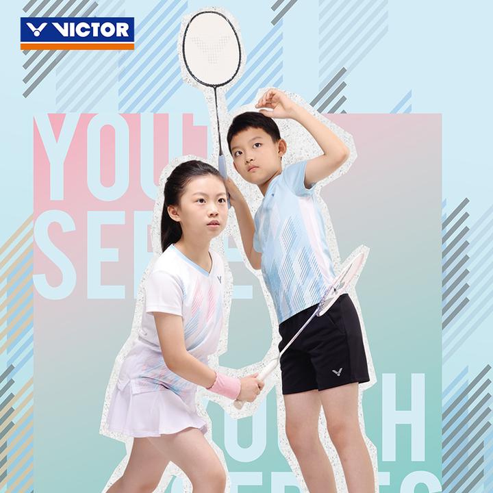 VICTOR威克多胜利青少儿羽毛球运动T恤52019针织速干运动短袖