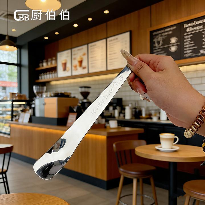 【两支装】可爱小熊多功能勺18-10不锈钢馅料勺饺子勺抹酱勺甜品勺