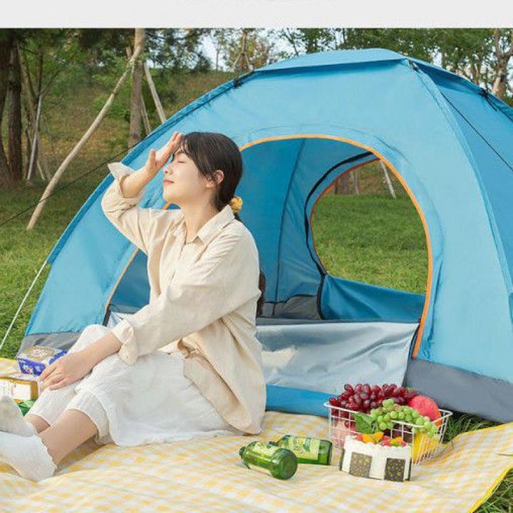户外露营帐篷全自动速开防蚊防晒免搭建沙滩公园儿童便携抛帐