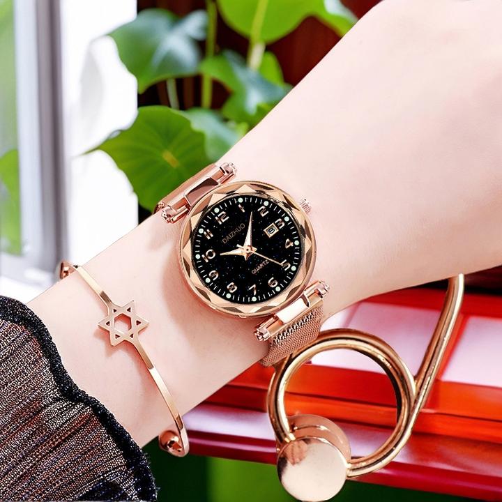 送老婆女士手表送生日礼物防水星空数字网带腕表女表女生石英表