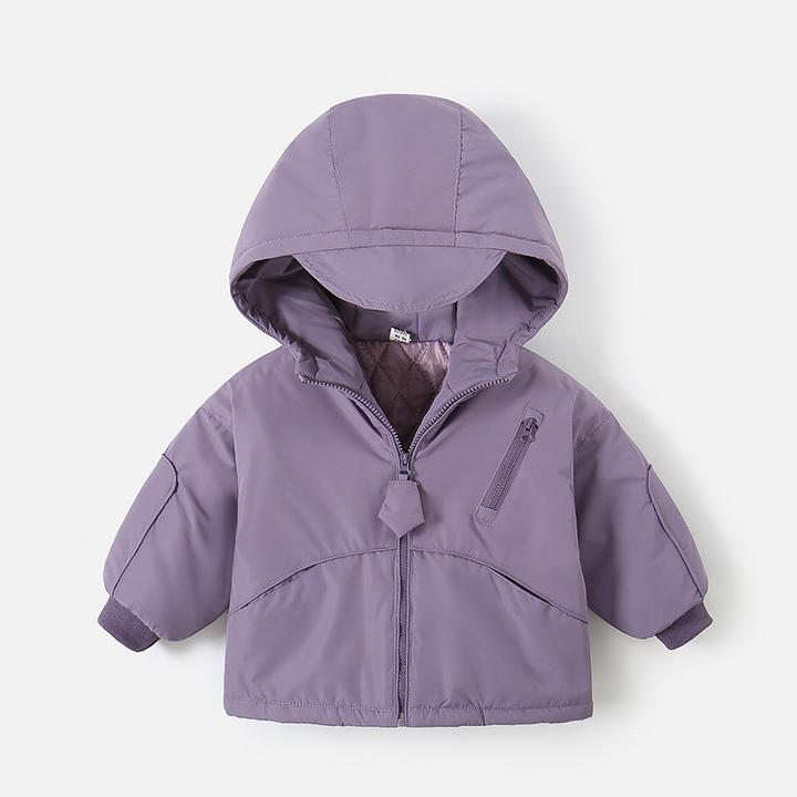 女童冬装棉服2至3岁新款中小童纯色韩版潮流洋气棉衣2024年冬季聚