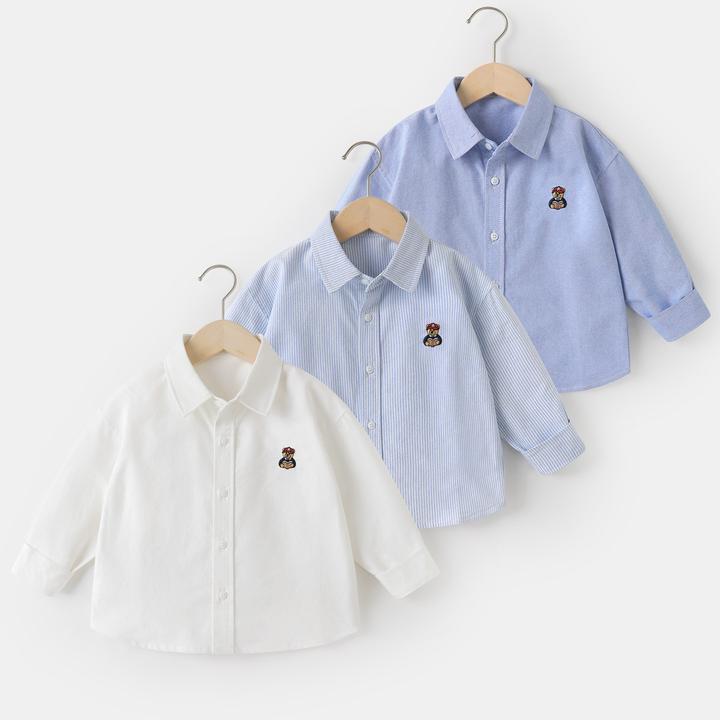 【有大码】男童学院风长袖衬衫秋季新款童装儿童小童上衣U16661