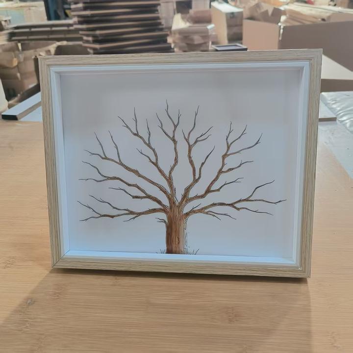 毕业指纹树签到相框diy同学聚会婚礼创意手印签名留念摆台相框