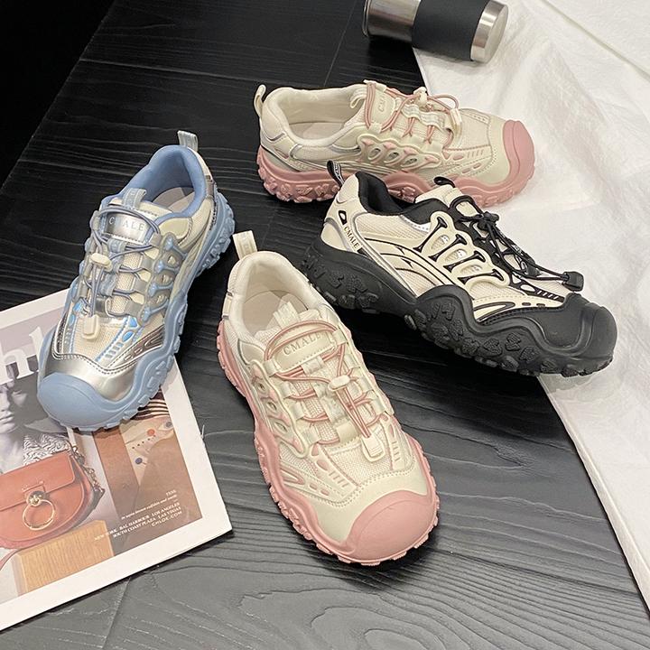 贾不假运动鞋女2025春季新款街拍时尚轻便厚底舒适流行休闲户外鞋