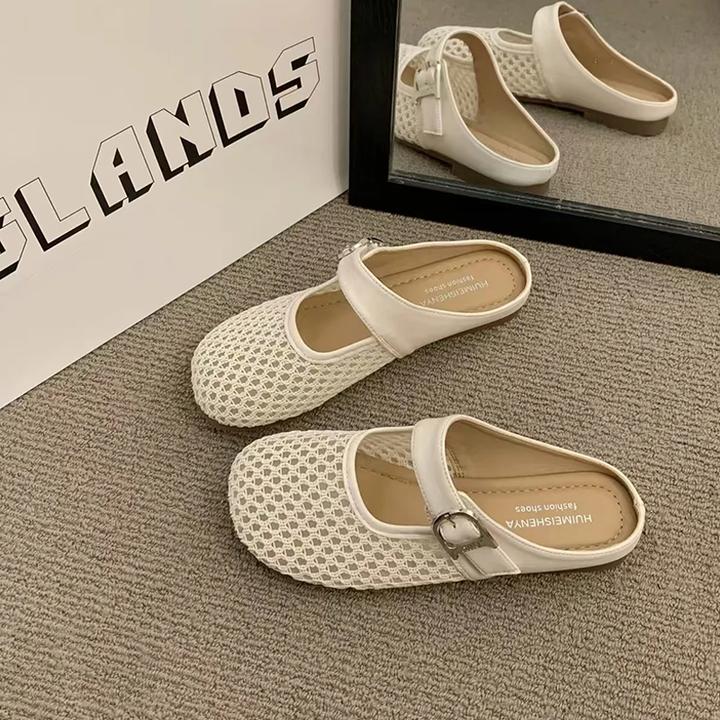 透气半拖凉鞋女春夏季时尚不闷热休闲夏天单鞋H-912