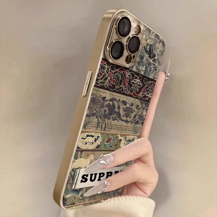 经典藏纹适用于苹果16promax手机壳17Air新款15全包防摔14保护套