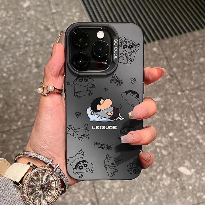 可爱小新适用苹果16/15手机壳iphone14Promax元气13软壳12防摔11x