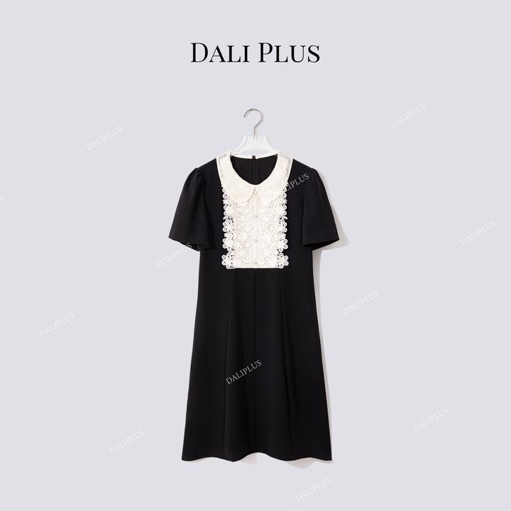 DALI PLUS【小步舞曲2.0】醋酸千金名媛立体花朵连衣裙-D5CH4413