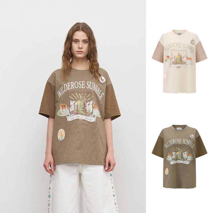 ODTD设计师品牌动物场景撞色印花T恤DSC买手店DY5O06026