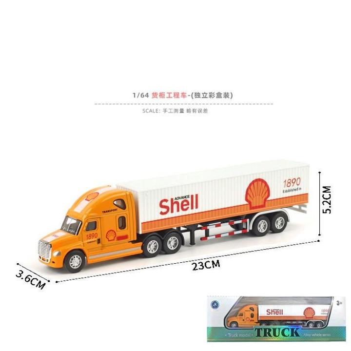 1：64合金汽车模型集装箱货柜运输卡车工程车拖挂车玩具车礼物手办