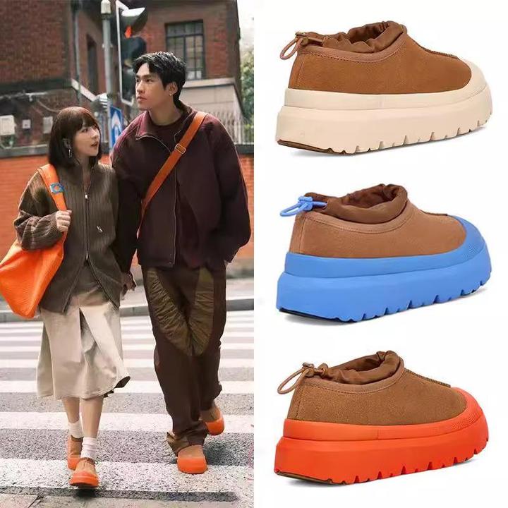 王一博同款塔斯曼雪地靴男女款厚底新款秋季加绒加厚防滑雪地棉鞋