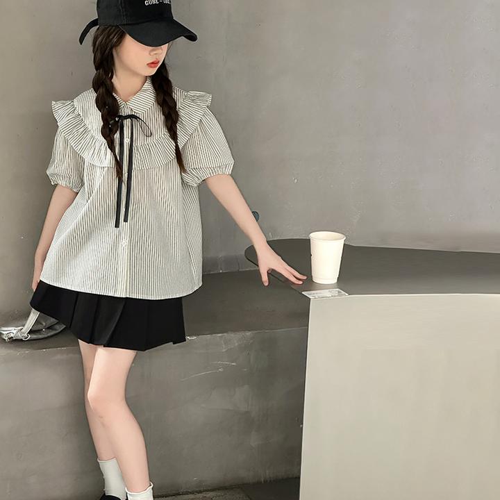 女童夏季套装2025新款中大童6-12岁15岁小女孩洋气甜美裙子两件套