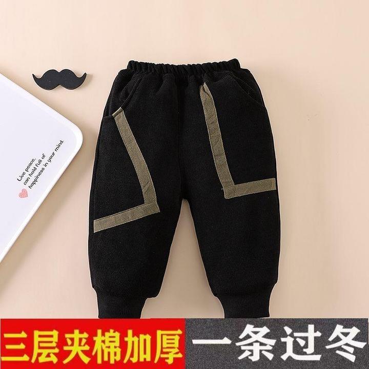 YeeHoO英氏【断码】宝宝加绒裤2025秋冬加厚新款儿童男童休闲裤长裤