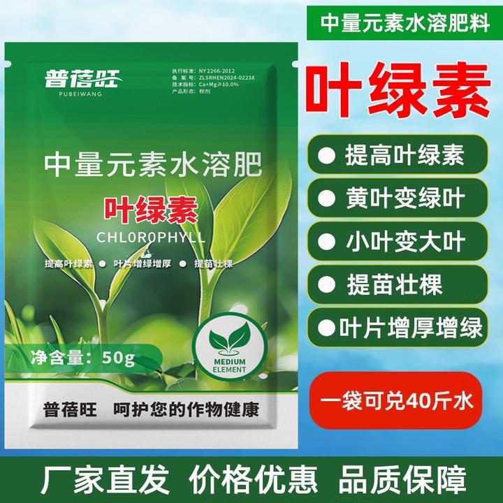 叶绿素氨基酸叶面肥盆栽花卉园艺瓜果蔬菜提苗壮棵叶片增绿水溶肥