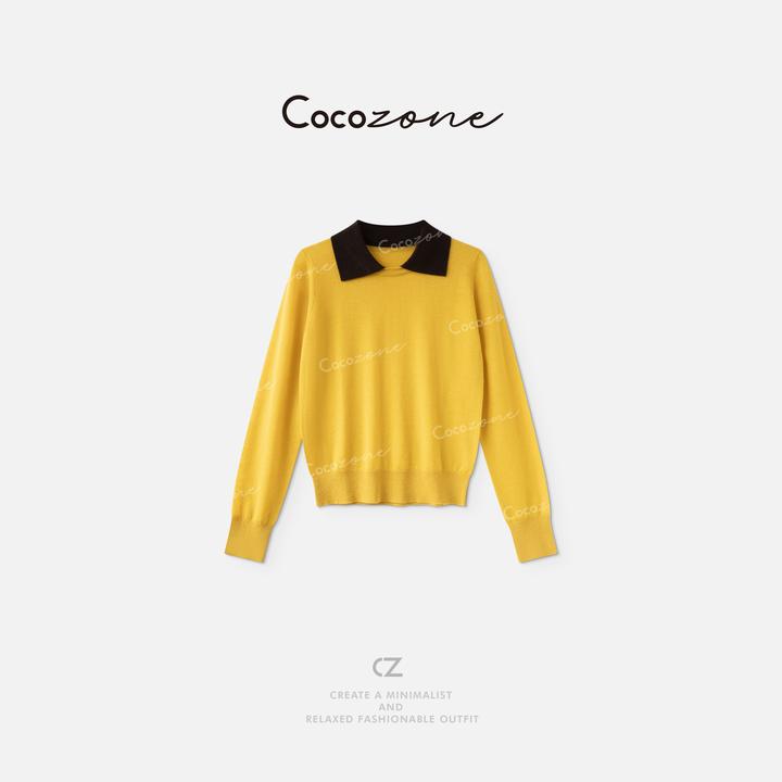 COCO ZONE 刘一一 ”出片毛衣”丝光羊毛混纺毛织上衣 CD2A1664