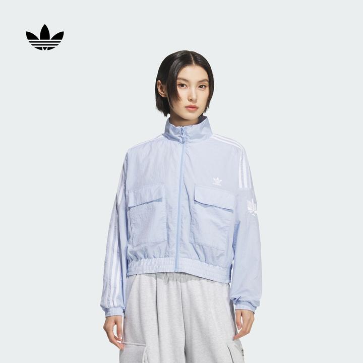 阿迪达斯三叶草女款宽松运动休闲夹克外套运动服KG8514
