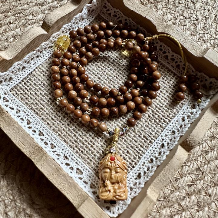 【蒙面扎基拉姆】108颗库克脖挂多圈手串搭扎基拉姆伸缩款（盘玩袋）