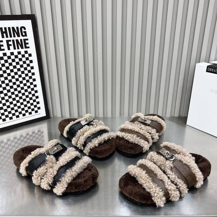 松糕拖鞋拖洋气超绝毛毛可女外一字拖新款鞋2025厚底穿棉肥瘦调