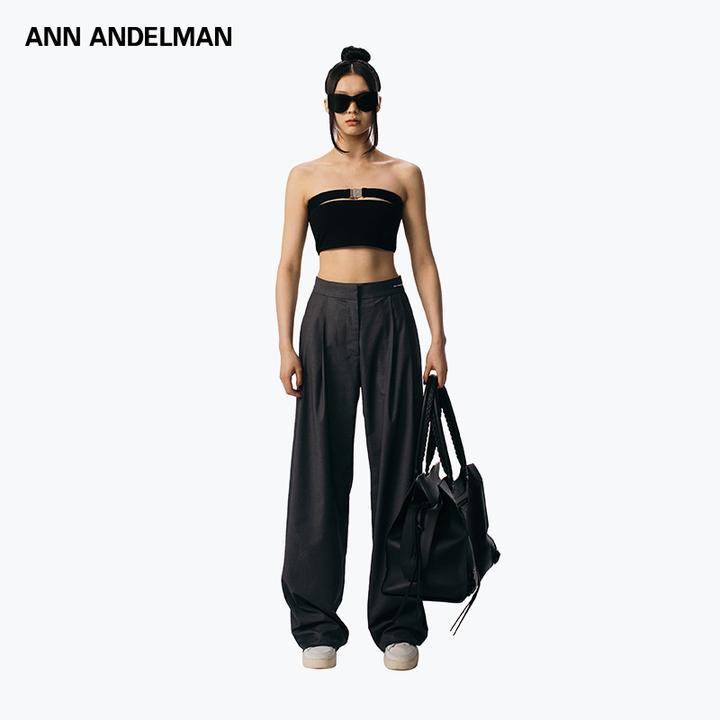 【明星同款】ANN ANDELMAN 阔腿休闲垂感直筒裤高腰西裤