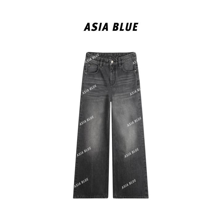 【ASIA BLUE】· 千禧 ·秋季无弹复古水洗阔腿直筒喇叭牛仔裤YW70012