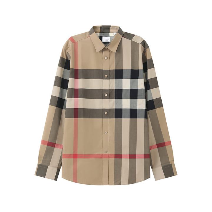 未使用 BURBERRY/博柏利 男士长袖衬衫偏大宽松版80102131