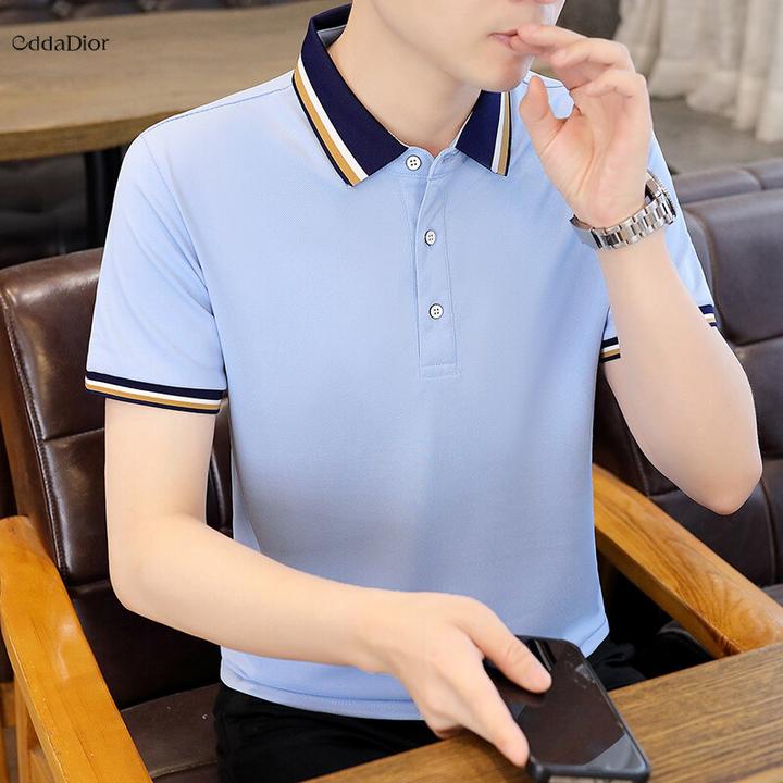 Edda Dior法国轻奢品牌夏季短袖t恤男潮流衬衫半截袖上衣潮牌轻奢