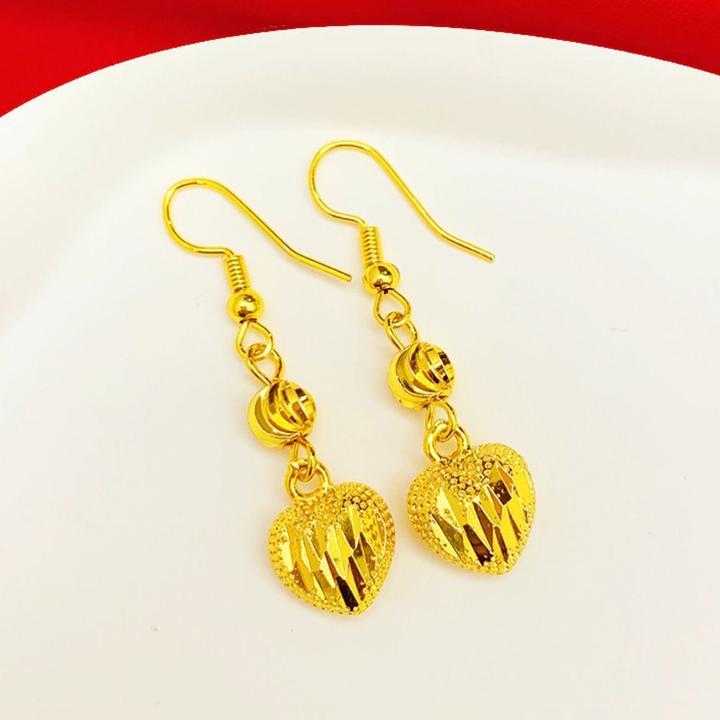 铜合金耳饰 心心相印简约耳勾女款耳坠