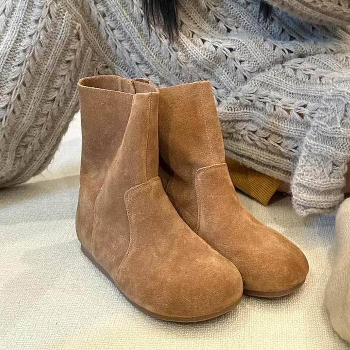 【JTG&SHOES 官方】内增高加绒勃肯靴质感短靴女2025年新款复古保