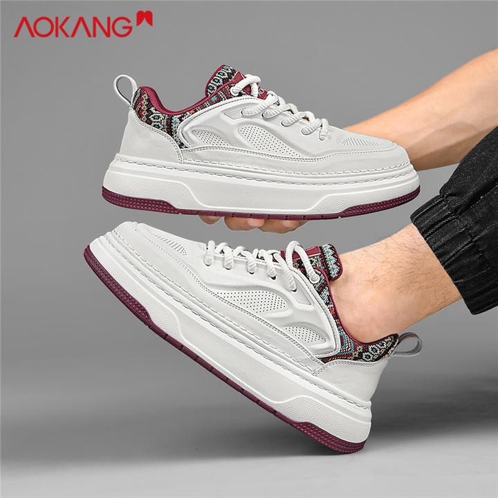 奥康板鞋休闲鞋厚底增高轻便时尚百搭秋季潮流潮鞋韩版