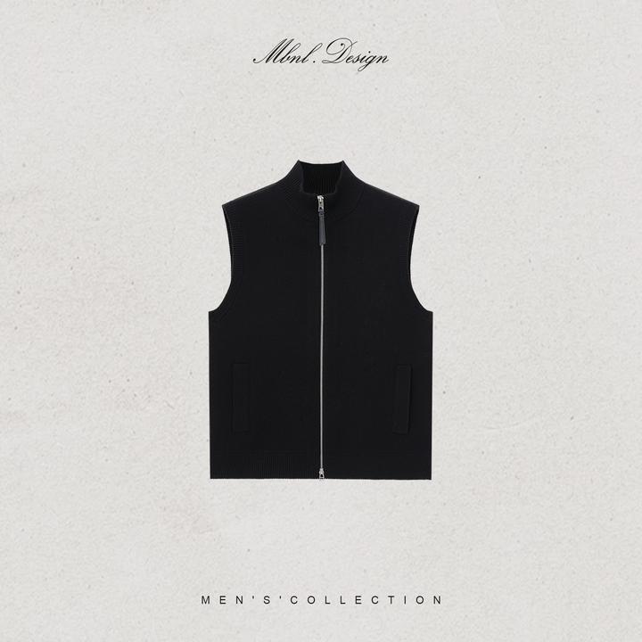 MBNL-F「L.E Vest」秦磊男装美丽诺羊毛定织一体织云马甲LL-WMJ6028