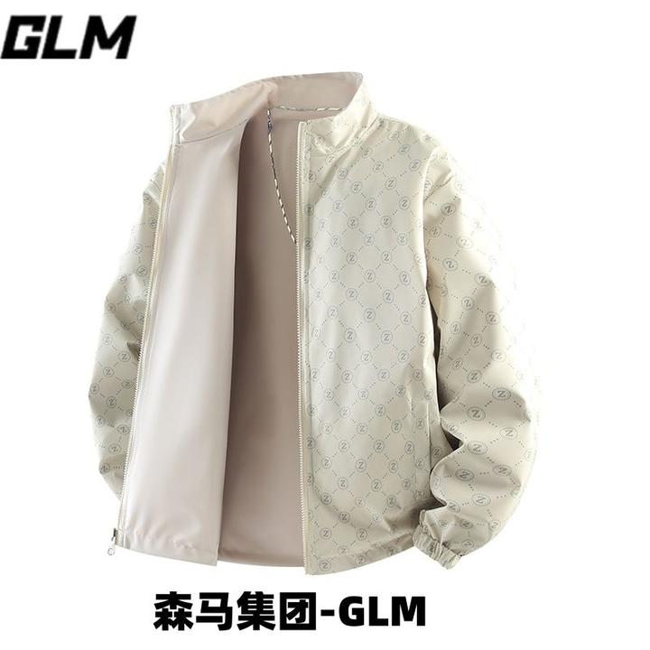 GLM春秋季男士宽松潮流纯色休闲百搭夹克棒球上衣外套男