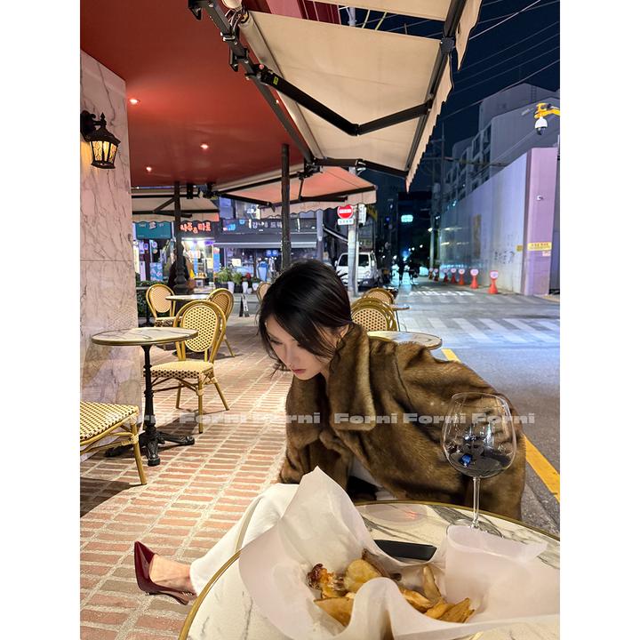 人造皮草 FORNI 皮草小灯泡 奢贵柔软环保毛皮草外套