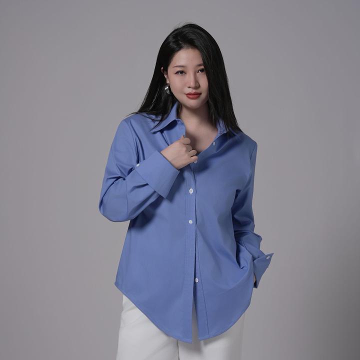 多肉宝贝朱珠同款衬衫女胖mm97%棉气质百搭显瘦上衣25097B25646