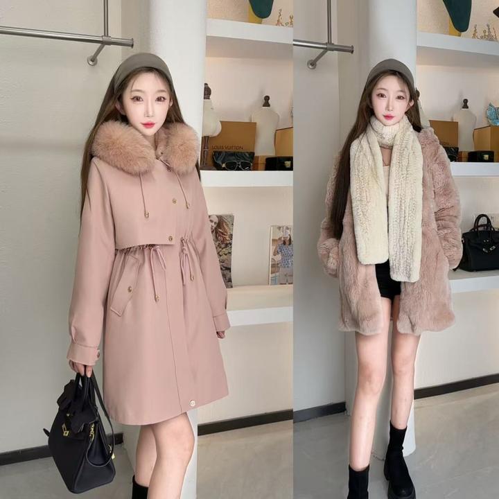 【踏雪毛袖】2025新款派克外套狐狸毛领可拆卸内胆