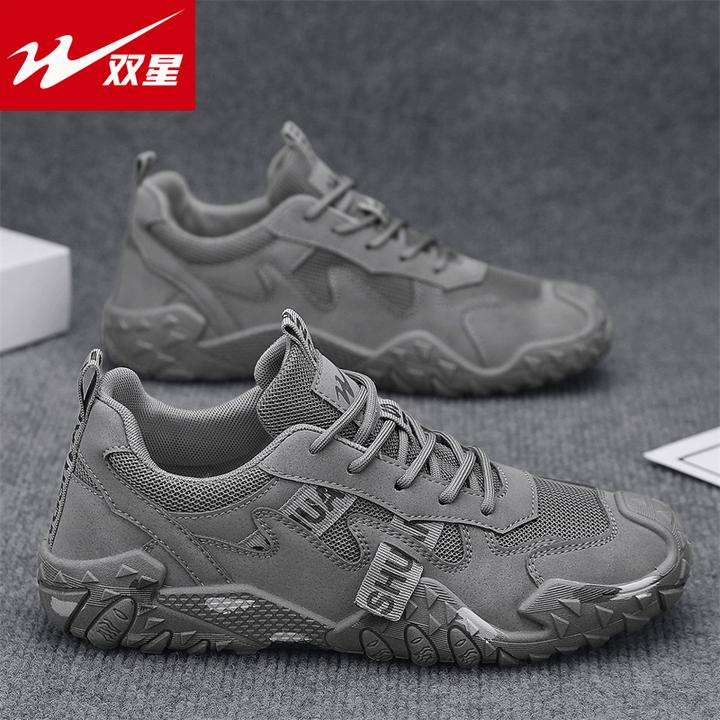 双星男鞋休闲鞋秋季新款爆款网面透气运动鞋百搭户外软底赛车鞋男