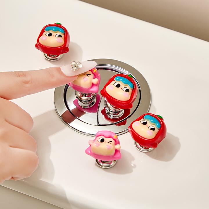 deHub马桶按压器可爱卫生间马桶水箱按钮通用辅助冲水马桶提盖器