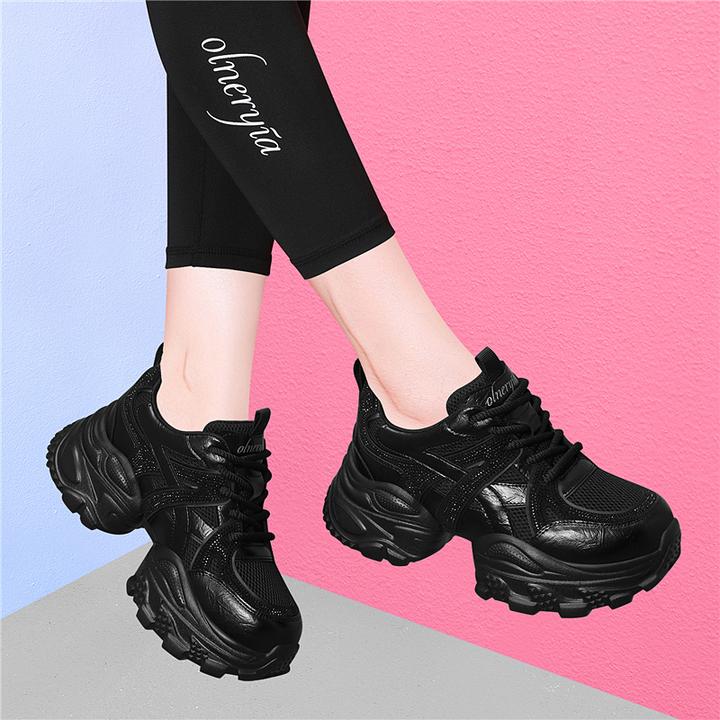 厚底老爹鞋女2025秋冬爆款小个子增高时尚软底休闲鞋软底运动鞋子
