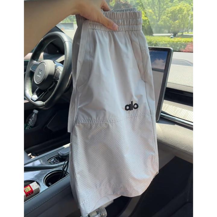 网眼速干短裤男夏季薄款轻薄透气外穿刺绣运动五分裤跑步冰丝中裤