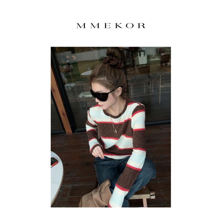 MMEKOR“跳跳糖”T恤 2025新款秋款时髦书呆子长袖 31031